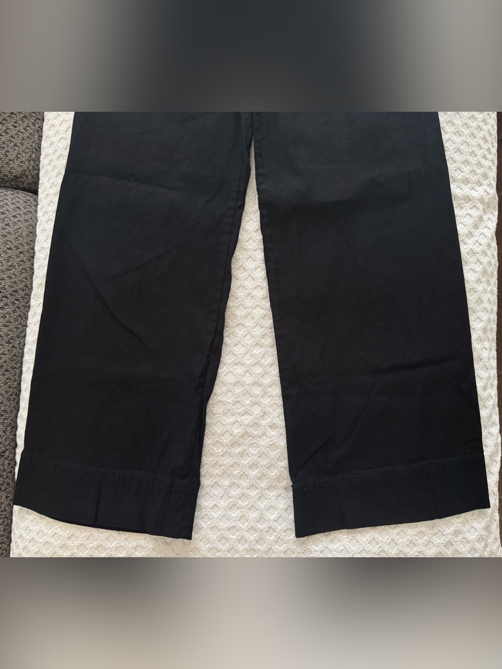 Maeve Anthropologie Colette Cropped Wide Leg Pant Black Magic Fabric Linen 28 - Picture 5 of 14